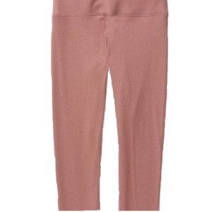 PINK HIGH WAIST COTTON RIB LEGGING